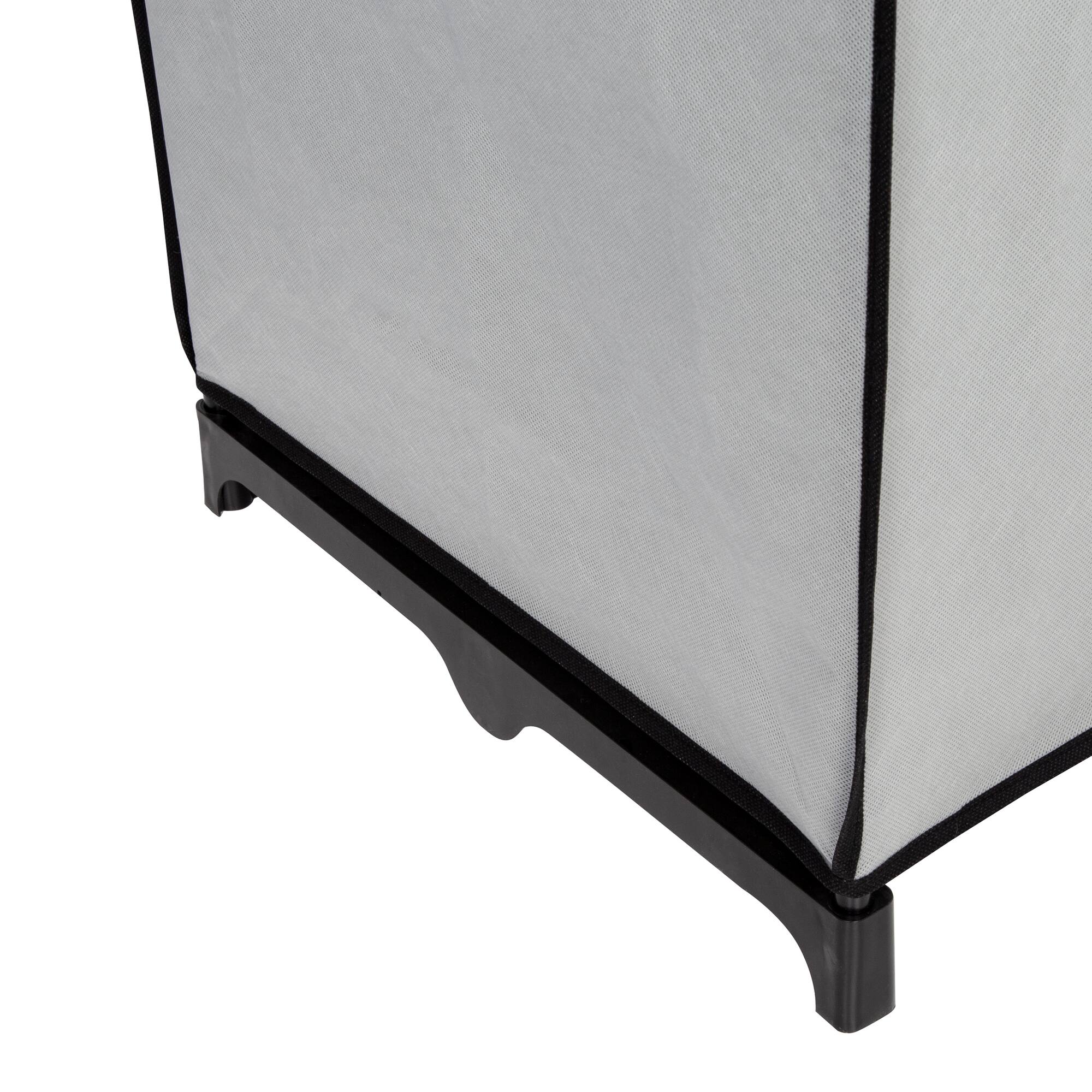 Honey Can Do 36" Gray Double Door Portable Wardrobe Closet